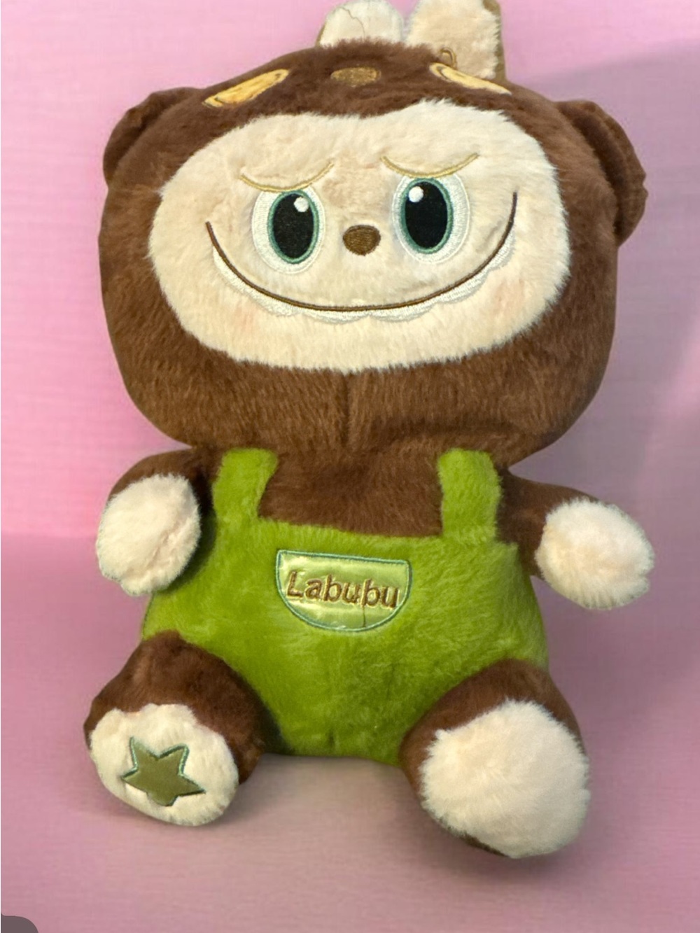 Labubu Green & Brown Plush Character Stuffed Animal